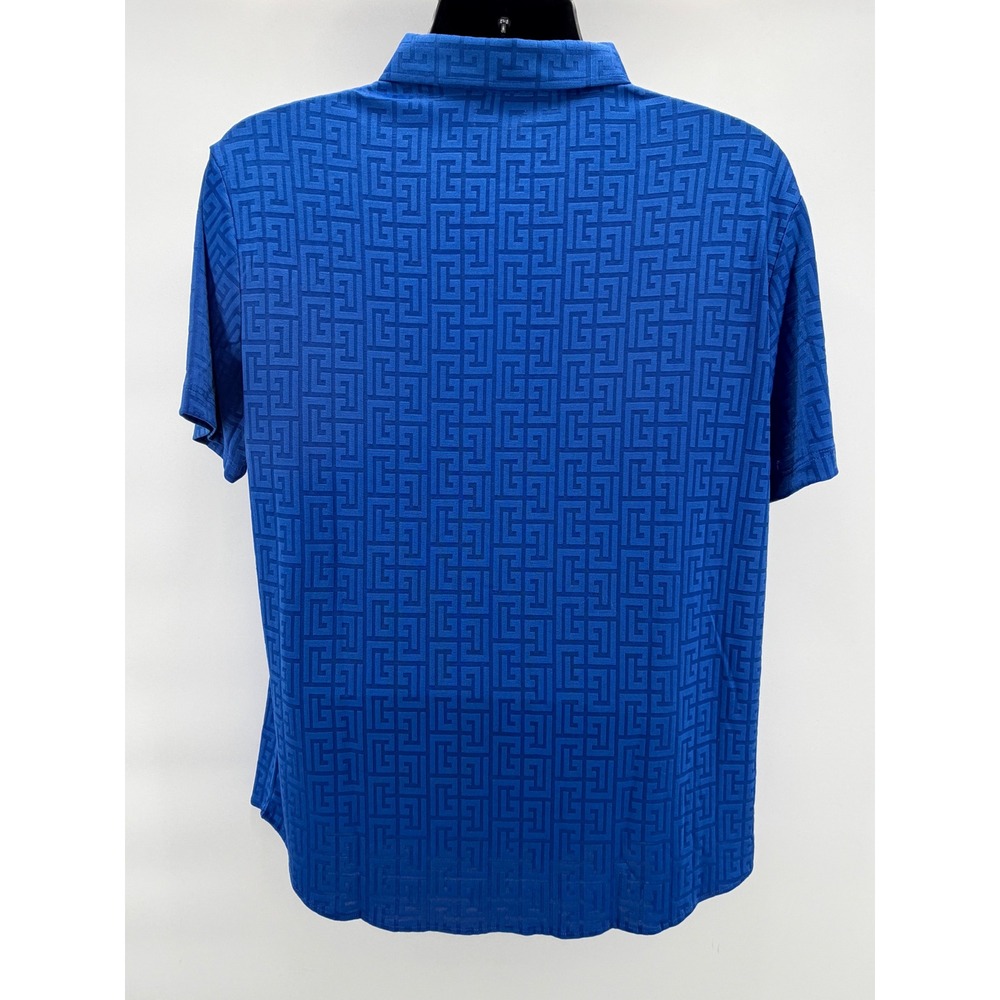 NWT Century Penthouse Men's‎ XL Royal Blue Grecian Pattern Luxury Shirt CSS501 - Picture 3 of 9